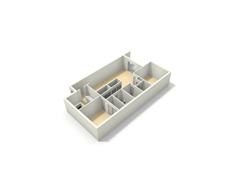 Floor plan for 2 beds, 2 baths, 1069 sqft